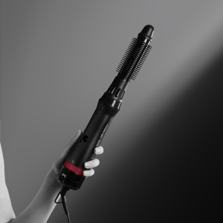 Perie cu aer cald Rowenta x Karl Lagerfeld Express Style CF635LF0, 800W, cablu rotativ 360°, 3 trepte de viteza / temperatura, 5 accesorii, invelis Keratin & Glow, functie hair respect, negru [11]