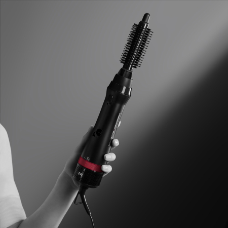 Perie cu aer cald Rowenta x Karl Lagerfeld Express Style CF635LF0, 800W, cablu rotativ 360°, 3 trepte de viteza / temperatura, 5 accesorii, invelis Keratin & Glow, functie hair respect, negru [7]