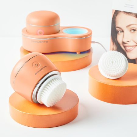 Perie electrica de curatare faciala Rowenta My Beauty Routine Anti-Blemish LV4010F0, curatare fata, inlaturare machiaj, reducere pori, lumina LED albastra, coral [5]