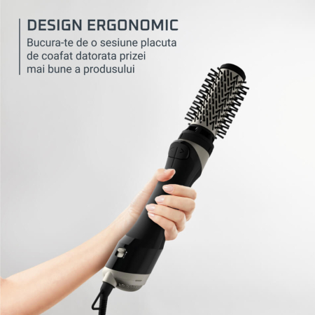 Perie rotativa cu aer cald Rowenta Brush Activ UB9530F0, 1000W, 2 trepte de viteza/temperatura, 2 perii rotative 40/50mm, concentrator aer, husa inclusa, functie jet de aer rece, generator de ioni, in [6]