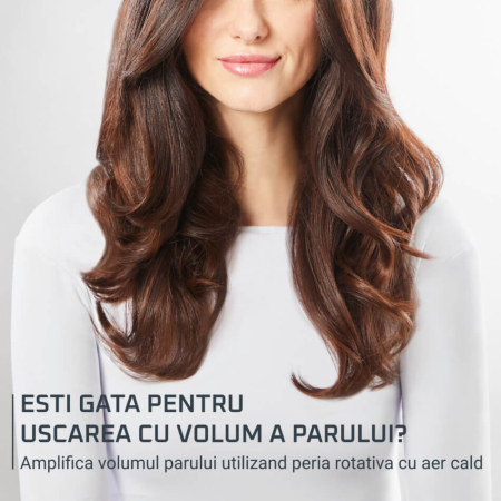 Perie rotativa cu aer cald Rowenta Brush Activ UB9530F0, 1000W, 2 trepte de viteza/temperatura, 2 perii rotative 40/50mm, concentrator aer, husa inclusa, functie jet de aer rece, generator de ioni, in [3]