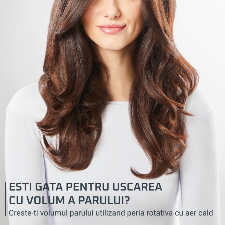 Perie rotativa cu aer cald Rowenta Brush Activ UB9534F0, 1000W, 2 trepte de viteza & temperatura, 2 perii rotative 40/50mm, 1 perie de 30 mm, 1 perie paddle, husa inclusa, generator de ioni, invelis c [5]