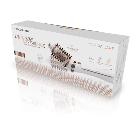 Perie rotativa cu aer cald Rowenta Brush Activ Ultimate Care CF9720F0, tehnologie Careful Heat, invelis quart ceramic, tehnologie Ionic Booster, design compact, 3 trepte de viteza, concentrator, alb [19]
