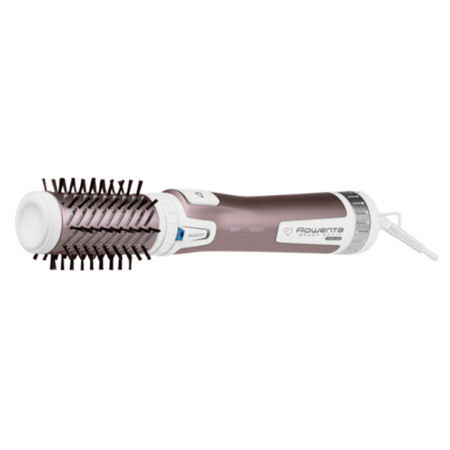 Perii de par electrice - Perie rotativa Rowenta Brush Activ' Premium Care CF9540, 1000W, 2 trepte, 2 viteze, ionizare, 2 perii, Cashmere Keratin,  înveliş ceramic, roz