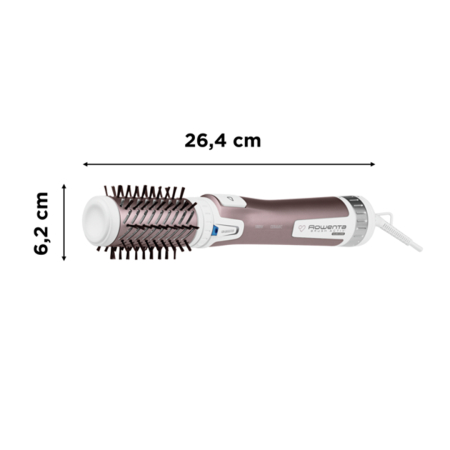 Perie rotativa Rowenta Brush Activ' Premium Care CF9540, 1000W, 2 trepte, 2 viteze, ionizare, 2 perii, Cashmere Keratin,  înveliş ceramic, roz [8]