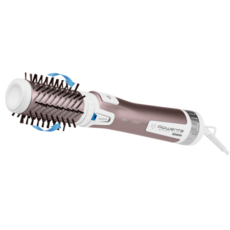 Perie rotativa Rowenta Brush Activ' Premium Care CF9540, 1000W, 2 trepte, 2 viteze, ionizare, 2 perii, Cashmere Keratin,  înveliş ceramic, roz [6]