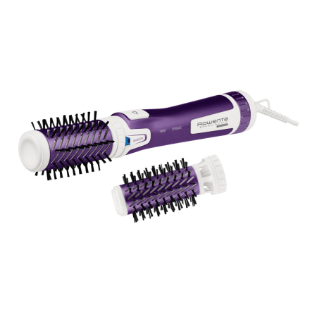Perie rotativă Rowenta Brush Activ' Volume&Shine 2 CF9530F0, 1000W, 2 setări de temperatură si viteză, ionizare, 2 perii,  înveliş ceramic, mov [1]