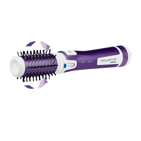 Perie rotativă Rowenta Brush Activ' Volume&Shine 2 CF9530F0, 1000W, 2 setări de temperatură si viteză, ionizare, 2 perii,  înveliş ceramic, mov [2]