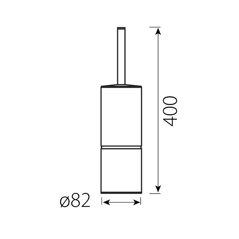 Perie WC Ferro Grace, pe pardoseala, metal, crom, AC17 [1]