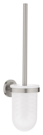 Accesorii WC - Perie WC Grohe 40374DC1, Essentials, suport perie, fixare ascunsa, sticla, metal, mat, otel satinat