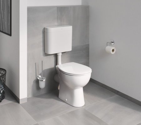 Perie WC Grohe 40463001, 374 mm, 138 mm, 1 orificii instalare, pe perete, sticla, metal, elemente fixare ascunse, Crom [5]