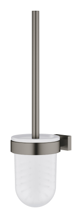 Perie WC Grohe 40513AL1, Essentials Cube, suport perie, fixare ascunsa, sticla, metal, mat, grafit [1]