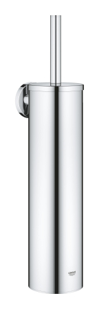Baie - Perie WC Grohe 40696000, 396 mm, 107 mm, 2 orificii instalare, pe perete, metal, elemente fixare ascunse, Crom