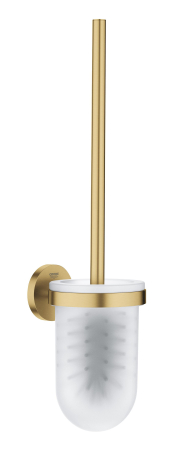 Baie - Perie WC Grohe 41185GN0, 121 mm, 398 mm, 2 orificii instalare, pe perete, metal, sticla, elemente fixare ascunse, Auriu