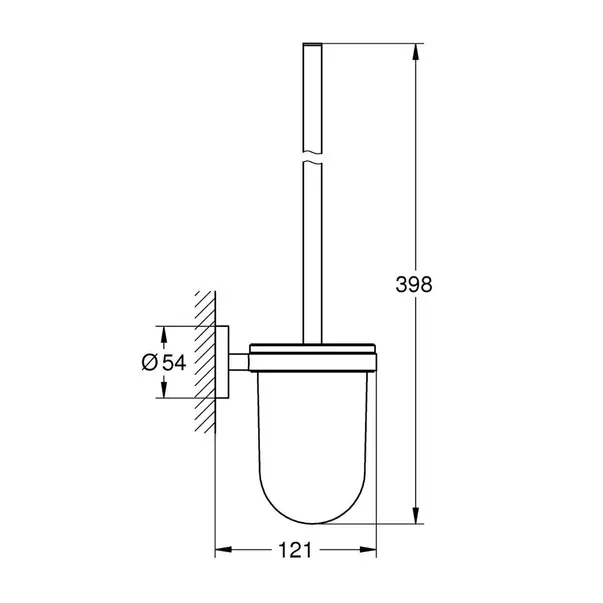 Perie WC Grohe Essentials antracit periat Hard Graphite [2]