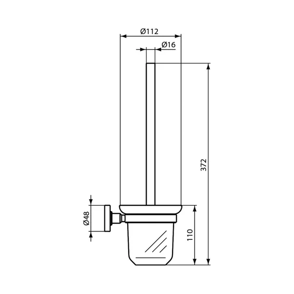 Perie WC negru mat Ideal Standard IOM [1]