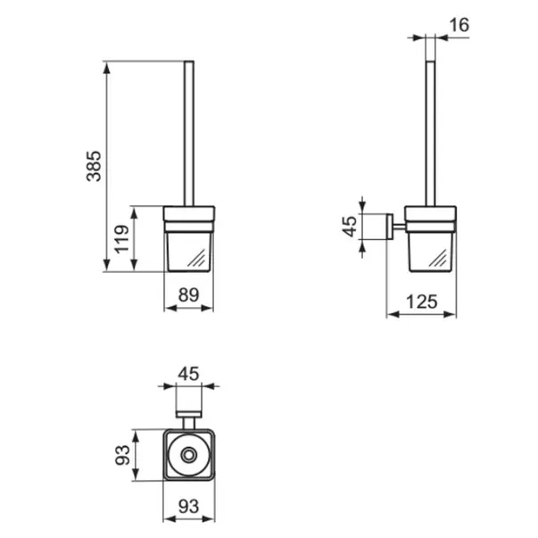 Perie WC sticla mata Ideal Standard IOM [1]