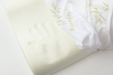 Perne - Perna Brius Ergonomica, Microfibra super soft, Umplutura perna, Burete memory foam, Burete Memory Bamboo, 40x60