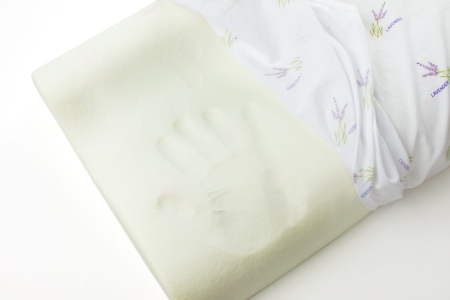 Perne - Perna Brius Ergonomica, Microfibra super soft, Umplutura perna, Burete memory foam, Burete Memory Lavender, 40x60