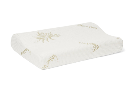 Perne - Perna Brius Memory, Microfibra tip tricot, Umplutura perna, Burete memory foam, Aloe Vera Burete Anatomic, 47x33