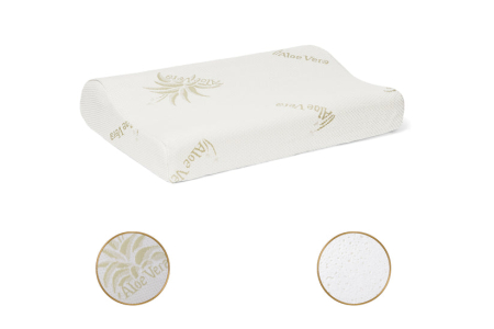 Perna Brius Memory, Microfibra tip tricot, Umplutura perna, Burete memory foam, Aloe Vera Burete Anatomic, 47x33 [2]