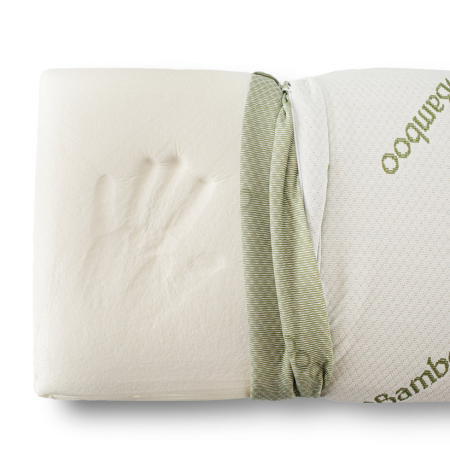 Perne - Perna Brius Memory Tricot Bamboo, Tricot 99% poliester, 1% fibre de bambus, Umplutura perna, Burete memory foam, 40x70