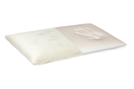 Perna Brius Memory Trilly, Microfibra de tip tricot, Umplutura perna, Burete memory foam perforat, Aloe Vera, 40x70 [2]