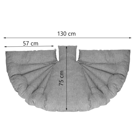Perna pentru leagane suspendate, cu fermoar, gri, 130x75cm [13]