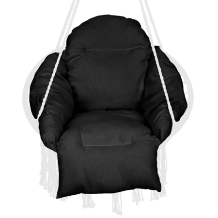 Gradina & balcon - Perna pentru scaun rotund tip leagan suspendat, dimensiune XXL, negru