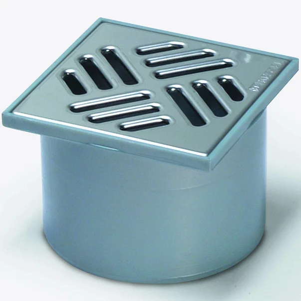 Scurgeri, sifoane, racorduri sanitare - Piesa superioara cu capac din inox Kessel System 100 11 cm