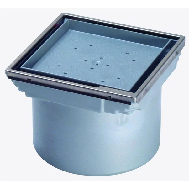 Scurgeri, sifoane, racorduri sanitare - Piesa superioara Kessel faiantabila 11 cm, rama inox