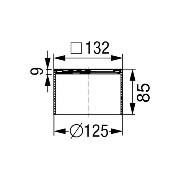 Piesa superioara si capac din inox pentru corp sifon Kessel System 125 [1]