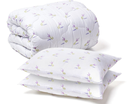 Textile & Saltele - Pilota Brius Lavender 200x220+2 Perne Matlasate Lavender 50x70, Foarte moi