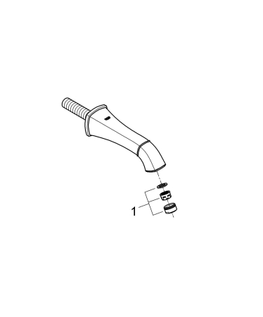 Pipa cada Grohe 13341IG0, Grandera, 1/2'', 177 mm, crom / auriu [2]
