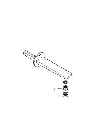 Pipa cada Grohe 13383GL1, Lineare, 1/2'', 170 mm, lucios, auriu [2]