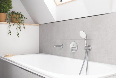 Pipa cada Grohe 13448003, 171 mm, 68 mm, 1/2 diametru conexiune, pe perete, aparent, eurosmart gama, Crom [5]