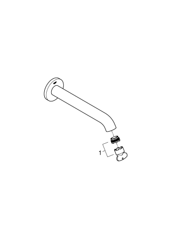 Pipa cada Grohe 13449AL1, Essence, 1/2'', universala, 230 mm, mat, grafit [3]