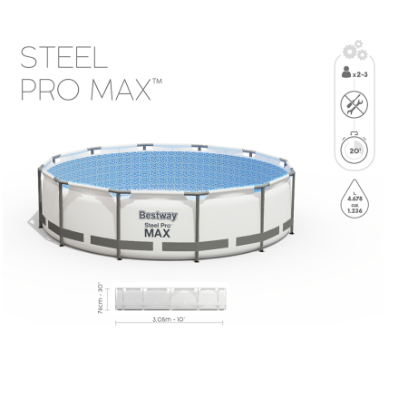 Piscina cadru metalic Bestway, 305x76 cm, 4.700 litri, cu pompa de filtrare [11]