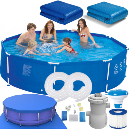 Piscina cadru metalic Bestway, 366x76 cm, 6.500 litri, cu toate accesoriile [4]
