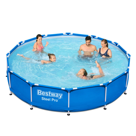 Piscina cadru metalic Bestway, 366x76 cm, 6500 litri, cu pompa de filtrare [6]