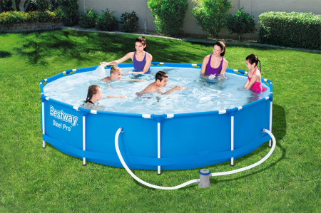 Piscina cadru metalic Bestway, 366x76 cm, 6500 litri, cu pompa de filtrare [5]