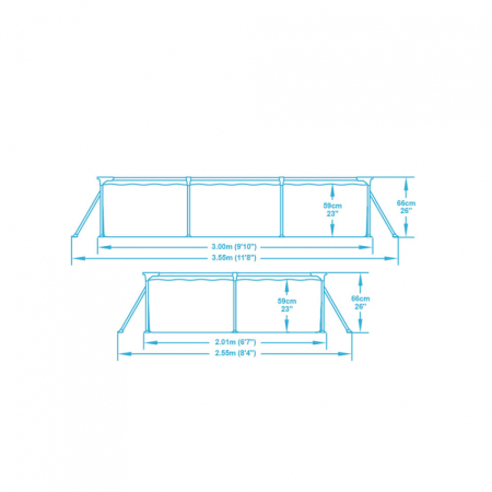 Piscina cadru metalic Bestway 56411 Steel Pro Frame, 300x201x66 cm, 3.300 litri, cu pompa de filtrare [7]
