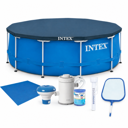Gradina & balcon - Piscina cadru metalic Intex 28212NP, 366×76 cm, 6.500 litri, cu toate accesoriile