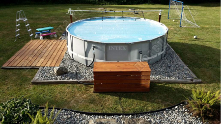 Piscina cadru metalic Intex Prism Frame, 366x99cm, 9.000 litri, cu pompa de filtrare si scara [4]