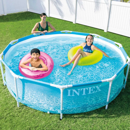 Piscina rotunda cu cadru metalic Beachside Metal Frame Intex 28208NP, 305x76 cm, cu pompa filtrare [13]