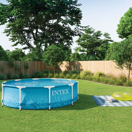 Piscina rotunda cu cadru metalic Beachside Metal Frame Intex 28208NP, 305x76 cm, cu pompa filtrare [6]