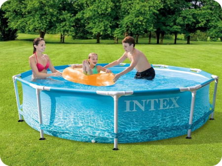Piscina rotunda cu cadru metalic Beachside Metal Frame Intex 28208NP, 305x76 cm, cu pompa filtrare [9]