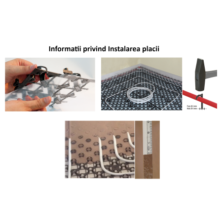 Placa cu nuturi Giacomini Spider R979SY101, baza autocolanta, pentru incalzire prin pardoseala, 1200x800x22 mm, pentru tevi Ø16-17 mm [2]