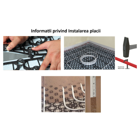 Placa cu nuturi Giacomini Spider R979SY121, izolatie pentru incalzire prin pardoseala, 1200x800x28 mm, pentru tevi Ø16–17 mm [2]