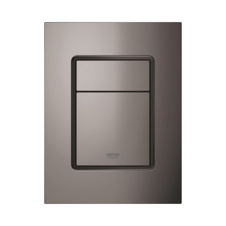 Toalete - Placa de actionare Grohe 37535A00, Skate Cosmopolitan, marimea S, dubla, 130 x 172 mm, verticala, lucios, grafit
